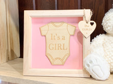 Load image into Gallery viewer, Personalised It&#39;s a Girl/Boy 3D Box Frame
