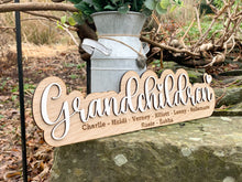 Load image into Gallery viewer, Personalised Grandchildren Sign |  Grandchildren Sign | Wooden Grandchildren Sign
