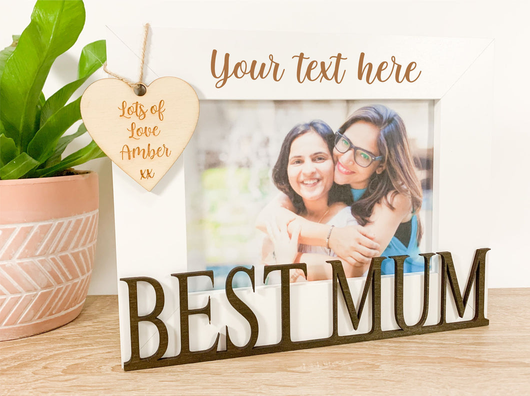 Personalised Best Mum Photo Frame Gift