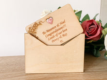 Load image into Gallery viewer, Personalised Wooden Gift Message with Envelope
