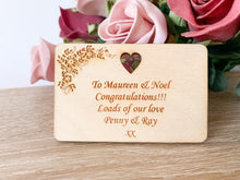 Load image into Gallery viewer, Personalised Wooden Gift Message with Envelope
