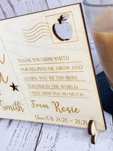 Load image into Gallery viewer, Personalised Thank You Wooden Postcard
