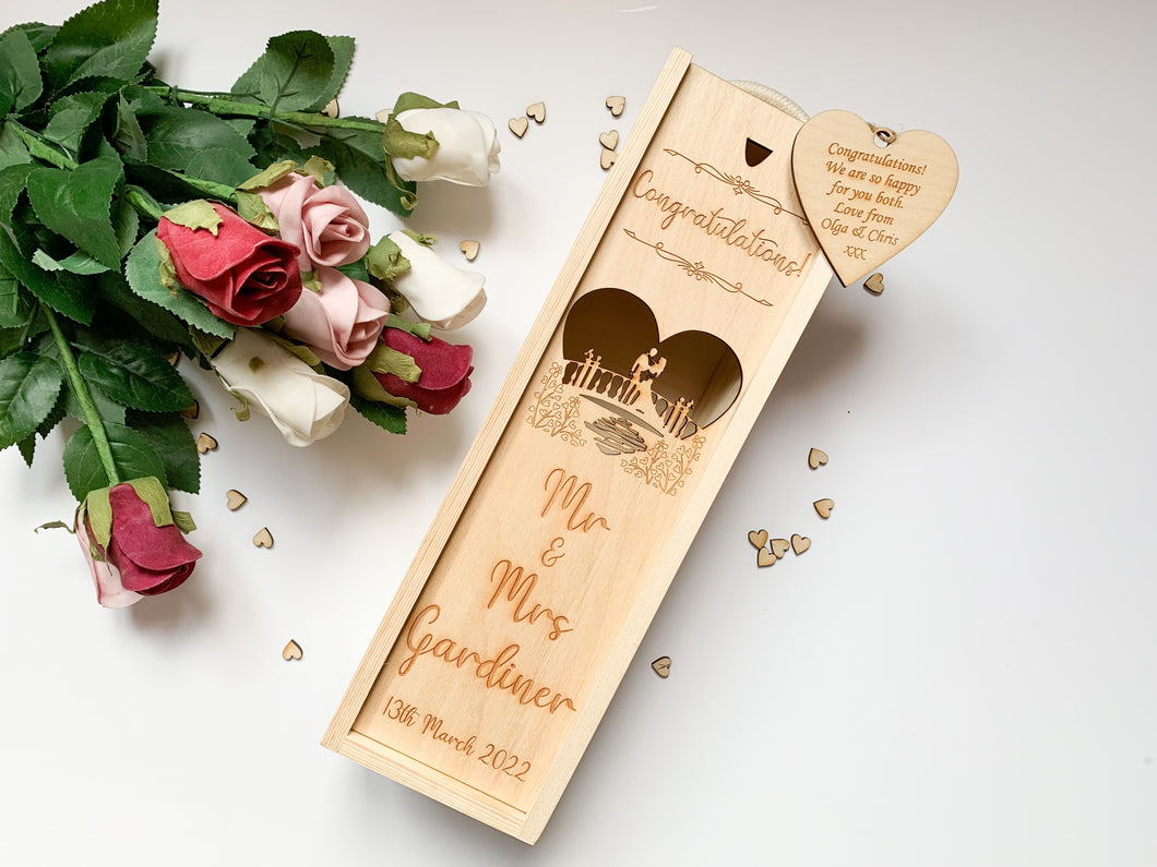 Personalised Wedding Bridge Champagne Box
