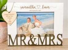Load image into Gallery viewer, Personalised Wedding Mr &amp; Mrs Photo Frame Gift 
