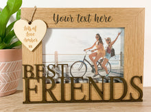 Load image into Gallery viewer, Personalised Best Friends Oak Photo Frame
