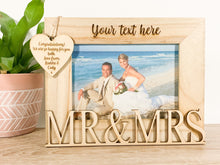 Load image into Gallery viewer, Personalised Wedding Gift Mr &amp; Mrs Photo Frame 
