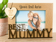 Load image into Gallery viewer, Personalised Best Mummy Oak Photo Frame
