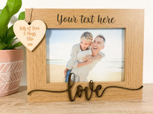 Load image into Gallery viewer, Personalised Love Oak Photo Frame
