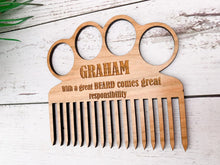 Load image into Gallery viewer, Personalised Novelty Beard and Moustache Comb
