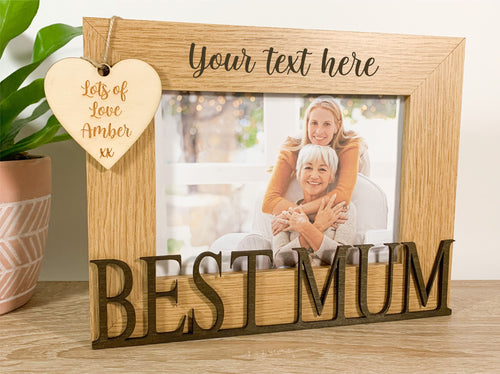 Personalised Best Mum Photo Frame Gift