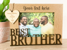 Load image into Gallery viewer, Personalised Best Brother Photo Frame Gift
