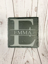 Load image into Gallery viewer, Personalised Initial and Name Slate Coaster
