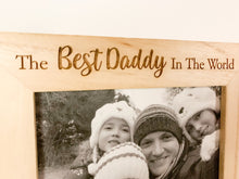 Load image into Gallery viewer, Personalised Father&#39;s Day Photo Frame - Natural Wood
