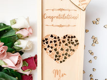 Load image into Gallery viewer, Personalised Mr &amp; Mrs Wedding Heart Champagne Box
