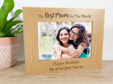 Load image into Gallery viewer, Personalised Best Mum in The World Birthday Photo Frame Gift
