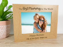 Load image into Gallery viewer, Personalised Best Mummy in The World Birthday Photo Frame Gift
