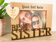 Load image into Gallery viewer, Personalised Best Sister Photo Frame Gift
