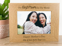 Load image into Gallery viewer, Personalised Best Mum Mother&#39;s Day Oak Photo Frame
