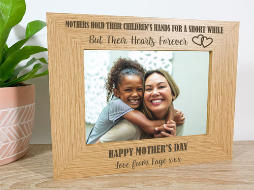 Personalised Hold Their Hears Forever Mother's Day Photo Frame Gift