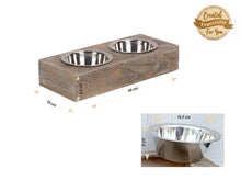 Load image into Gallery viewer, Personalised Wooden Pet Feeding Station
