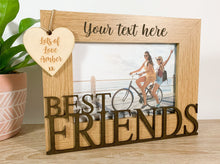 Load image into Gallery viewer, Personalised Best Friends Oak Photo Frame Gift
