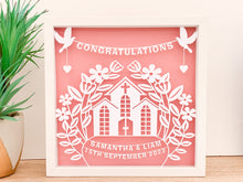 Load image into Gallery viewer, Personalised Wedding Church Paper Cut Frame

