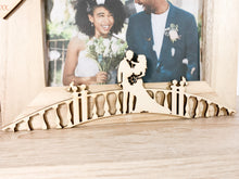 Load image into Gallery viewer, Personalised Wedding Bride &amp; Groom Natural Wood Photo Frame - Classic Style
