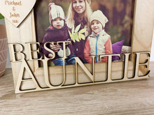 Load image into Gallery viewer, Personalised Best Auntie Natural Wood Photo Frame
