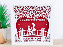 Load image into Gallery viewer, Personalised Engagement Papercut Frame
