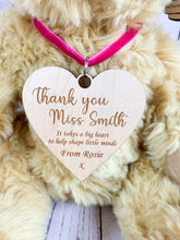 Load image into Gallery viewer, Personalised Thank You Mumbles Teddy Bear
