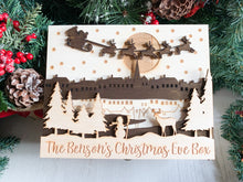 Load image into Gallery viewer, Personalised Festive Christmas Eve Family Box - Engraved Xmas Eve Box
